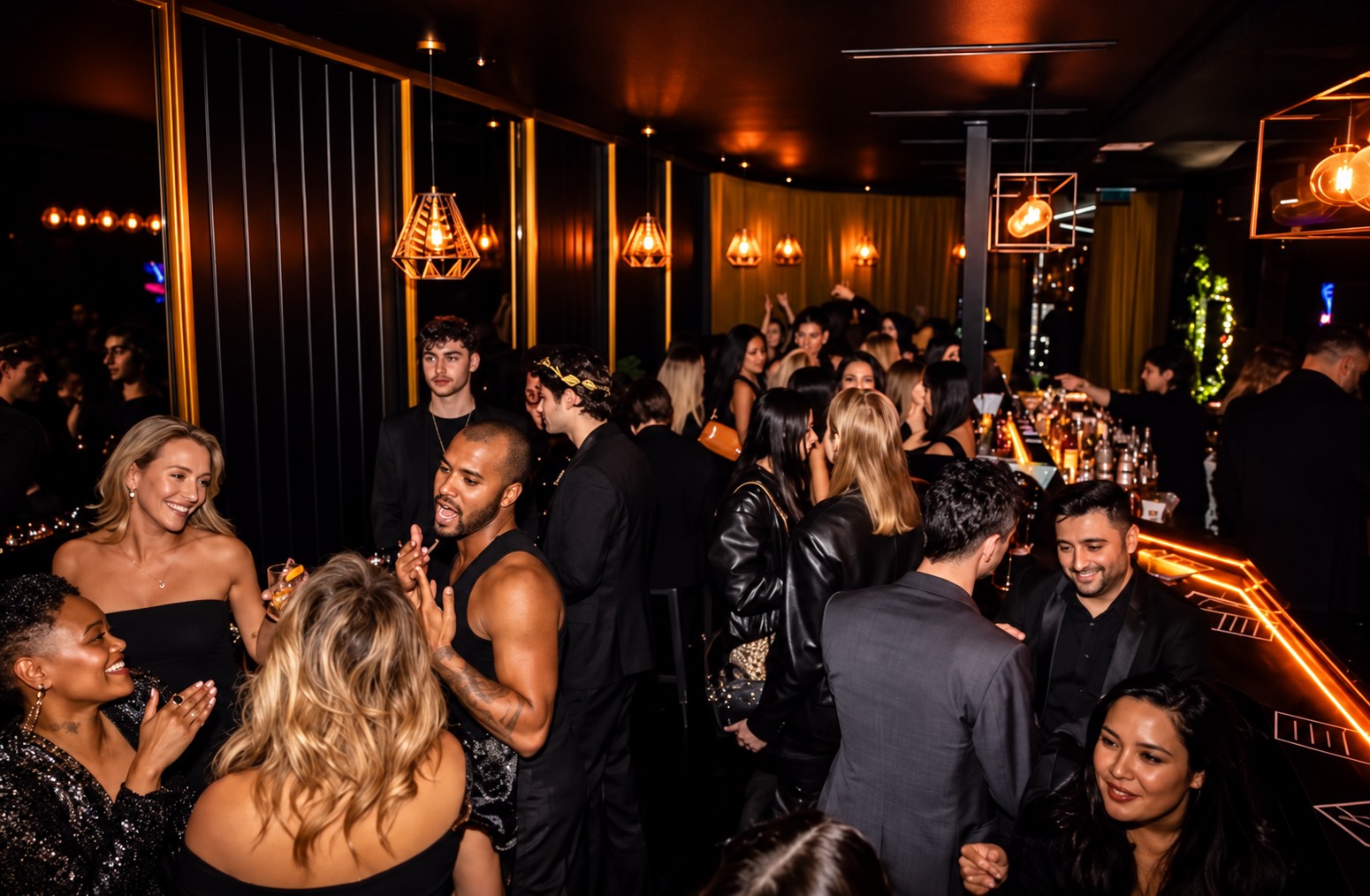 A busy night inside Illumina Bar in Prahran
